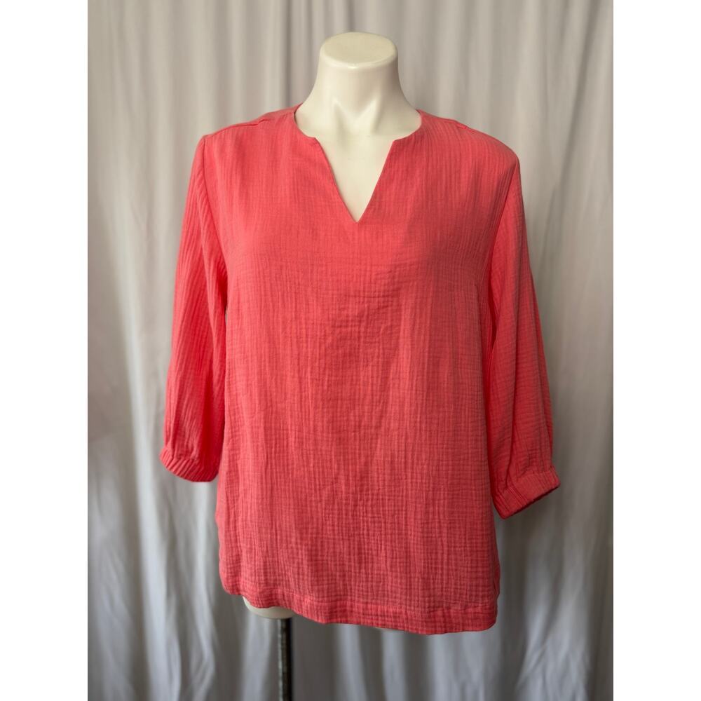 Foxcroft NYC Coral Textured Blouse - Size 6